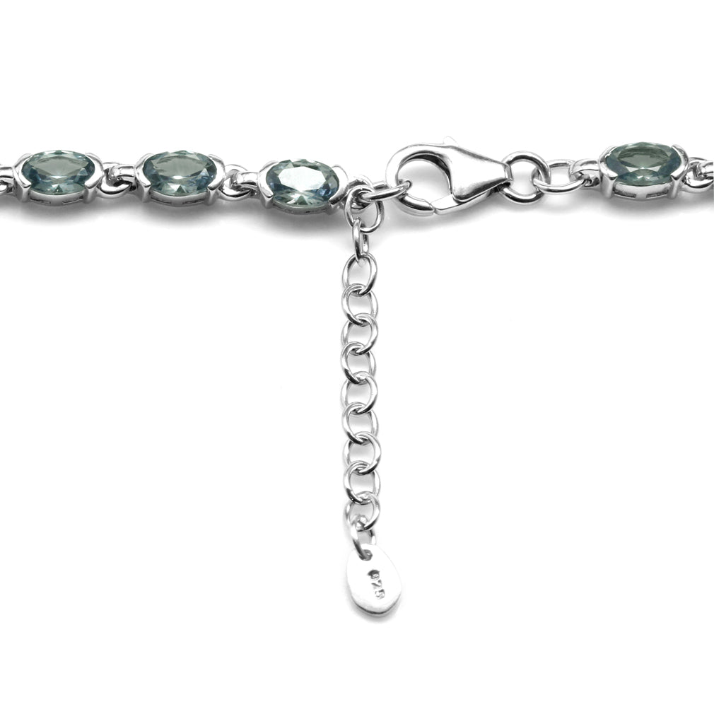 Created Color Change Alexandrite White Gold Plated 925 Sterling Silver Tennis 7 to 8.5 Inch Adjustable Bracelet - Silvershake-store