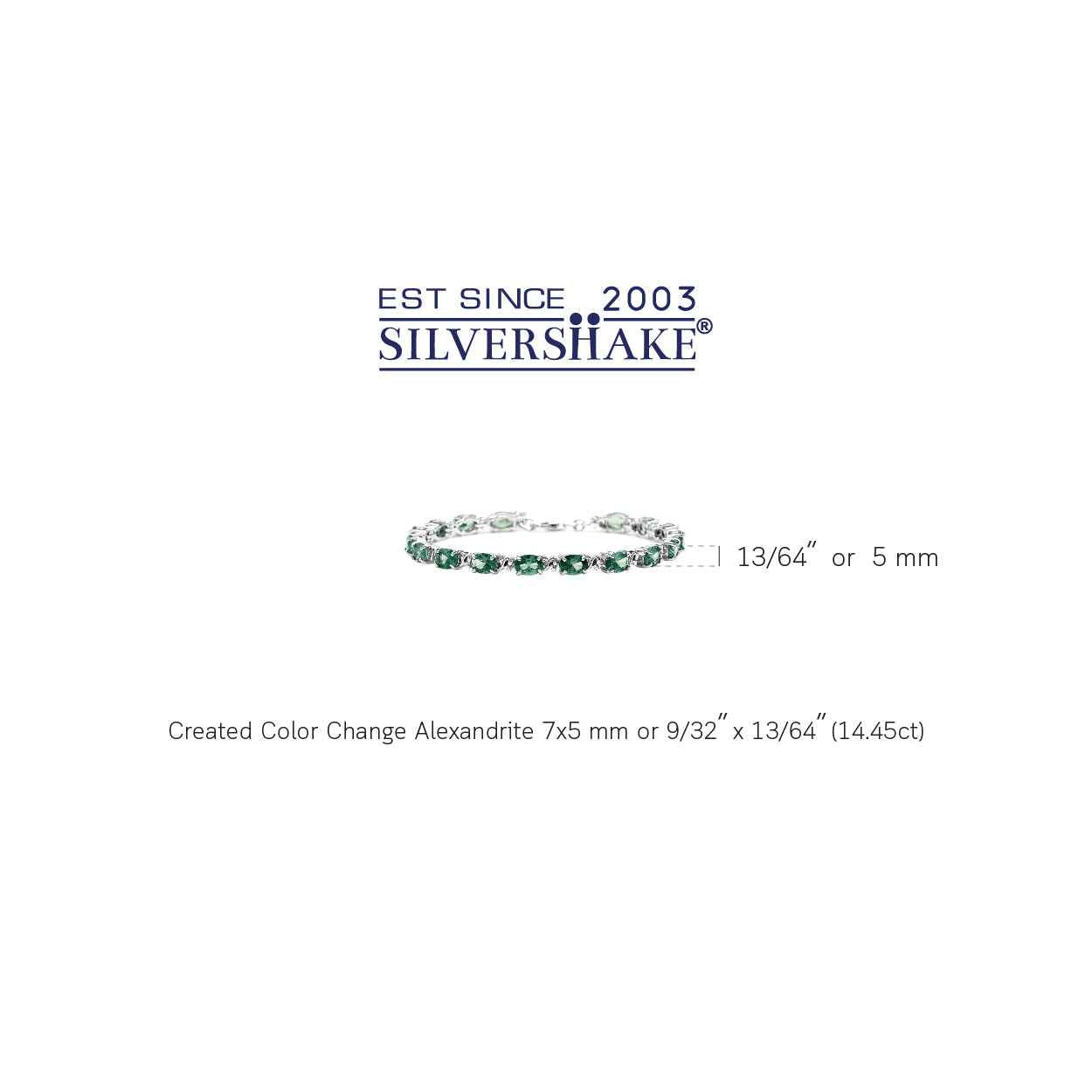 Created Color Change Alexandrite 925 Sterling Silver Victorian Style 7.5 to 9 Inch Adjustable Bracelet