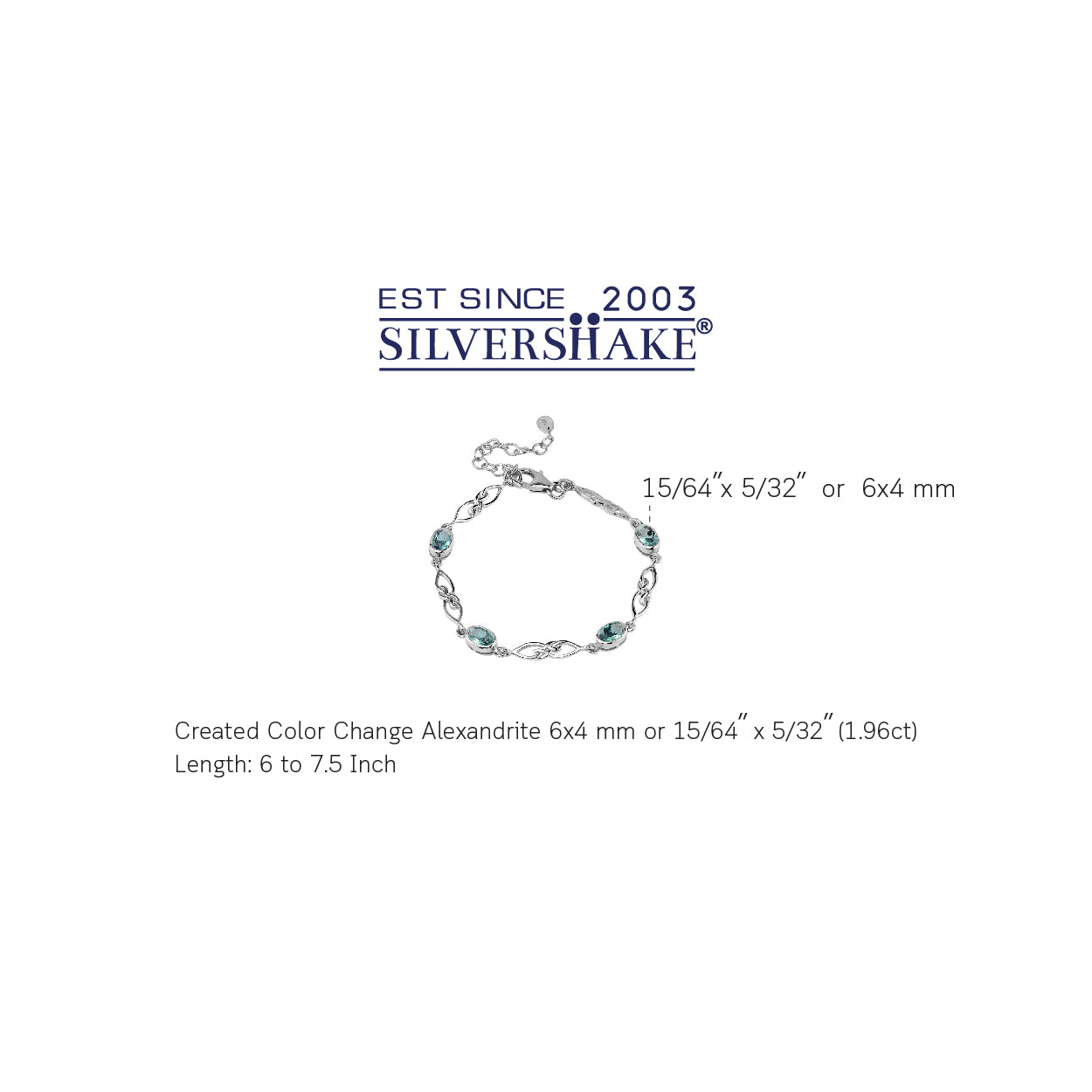 Created Color Change Alexandrite White Gold Plated 925 Sterling Silver Scroll / Filigree Celtic Knot Weave 6 to 7.5 Inch Adjustable Bracelet June Gemstone Birthstone - Silvershake-store