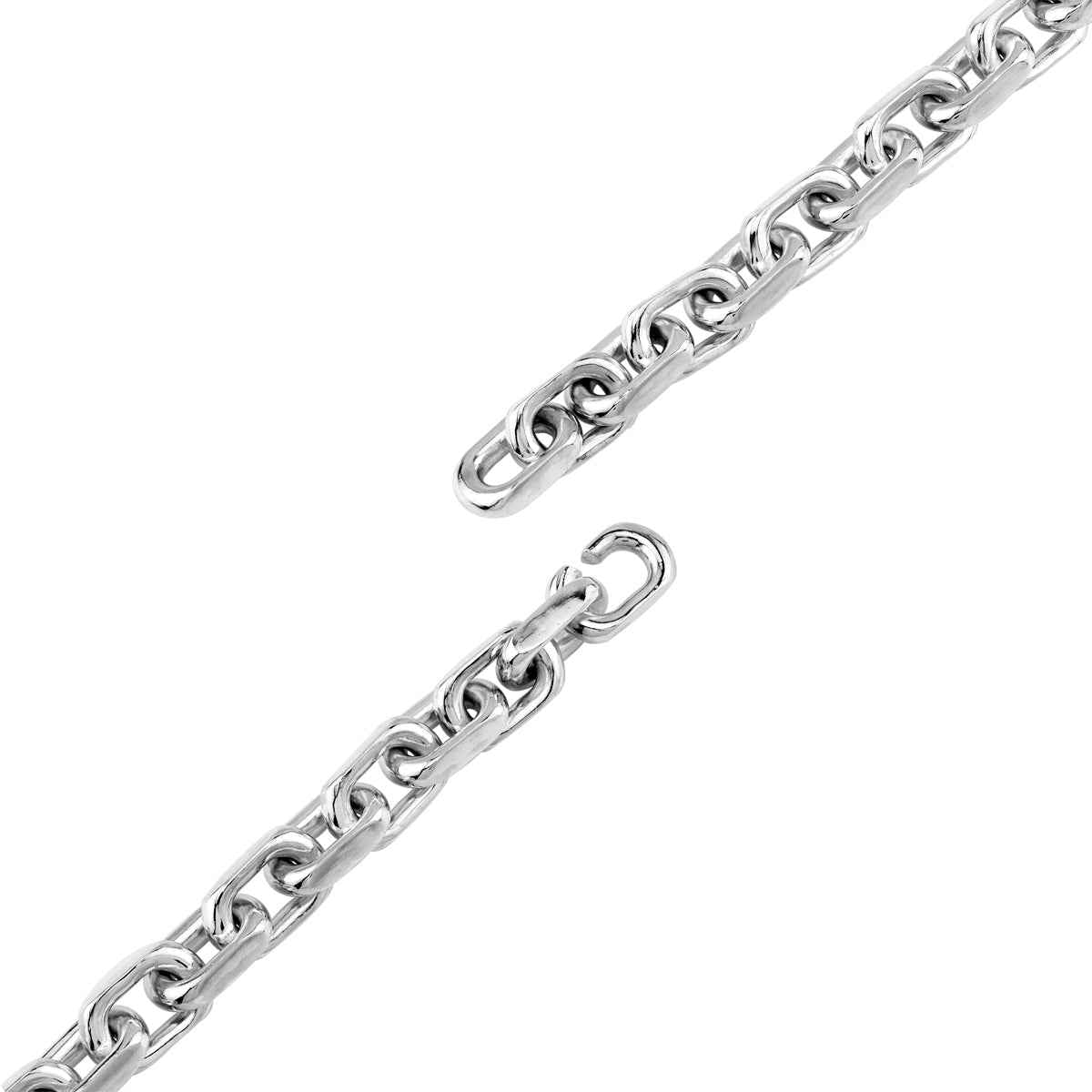 10MM 925 Sterling Silver Fashion Heavy Chunky Anchor Cable Chain Link Bracelet 8 Inch