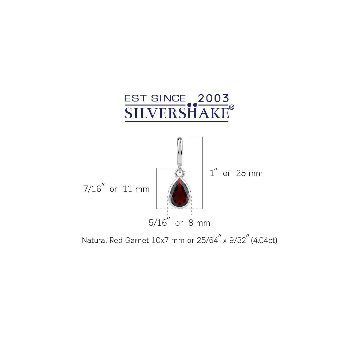 4.04 CTW 10X7mm Natural Pear Shape Red Garnet White Gold Plated 925 Sterling Silver Heart Victorian Style Drop Dangle in C Hoop Stud Post Earrings January Gemstone Birthstone - Silvershake-store