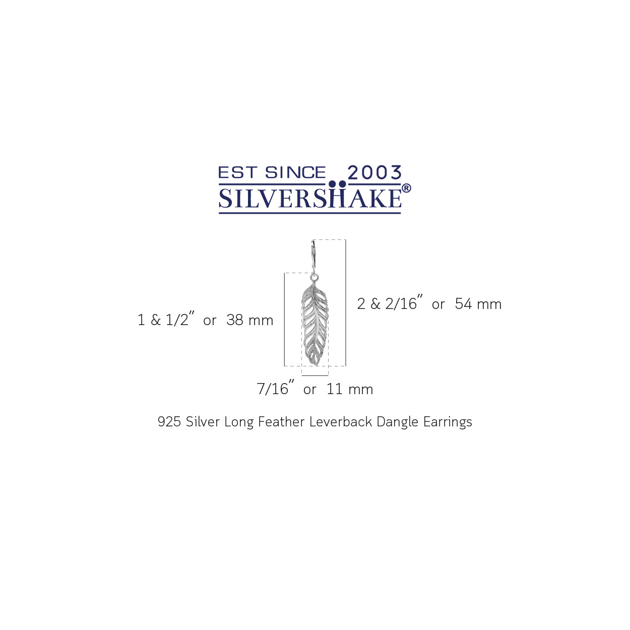 Silvershake White Gold Plated 925 Sterling Silver Feather Leverback Dangle Earrings - Silvershake-store