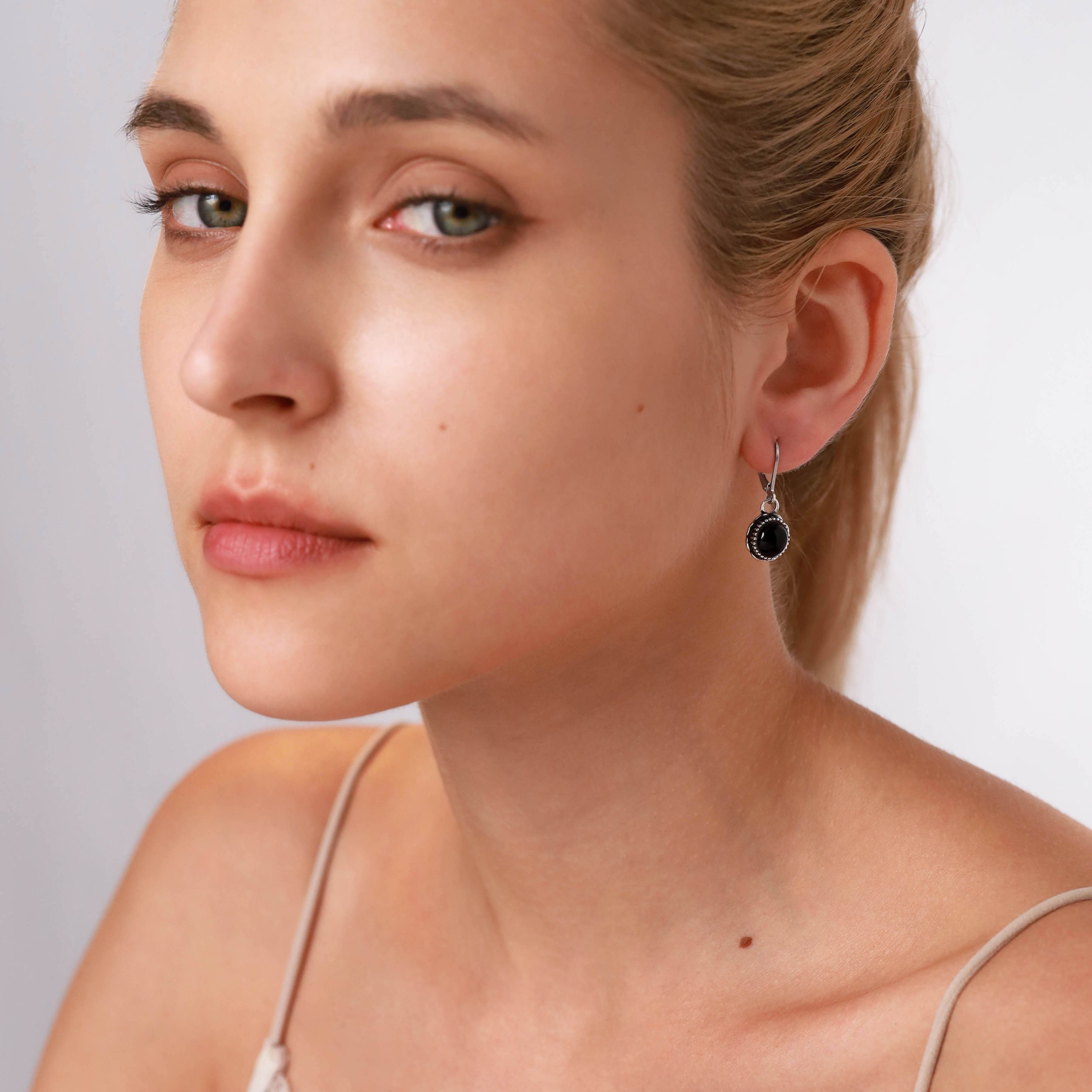 Natural Moonstone 925 Sterling Silver Filigree Leverback Dangle Earrings - Silvershake-store