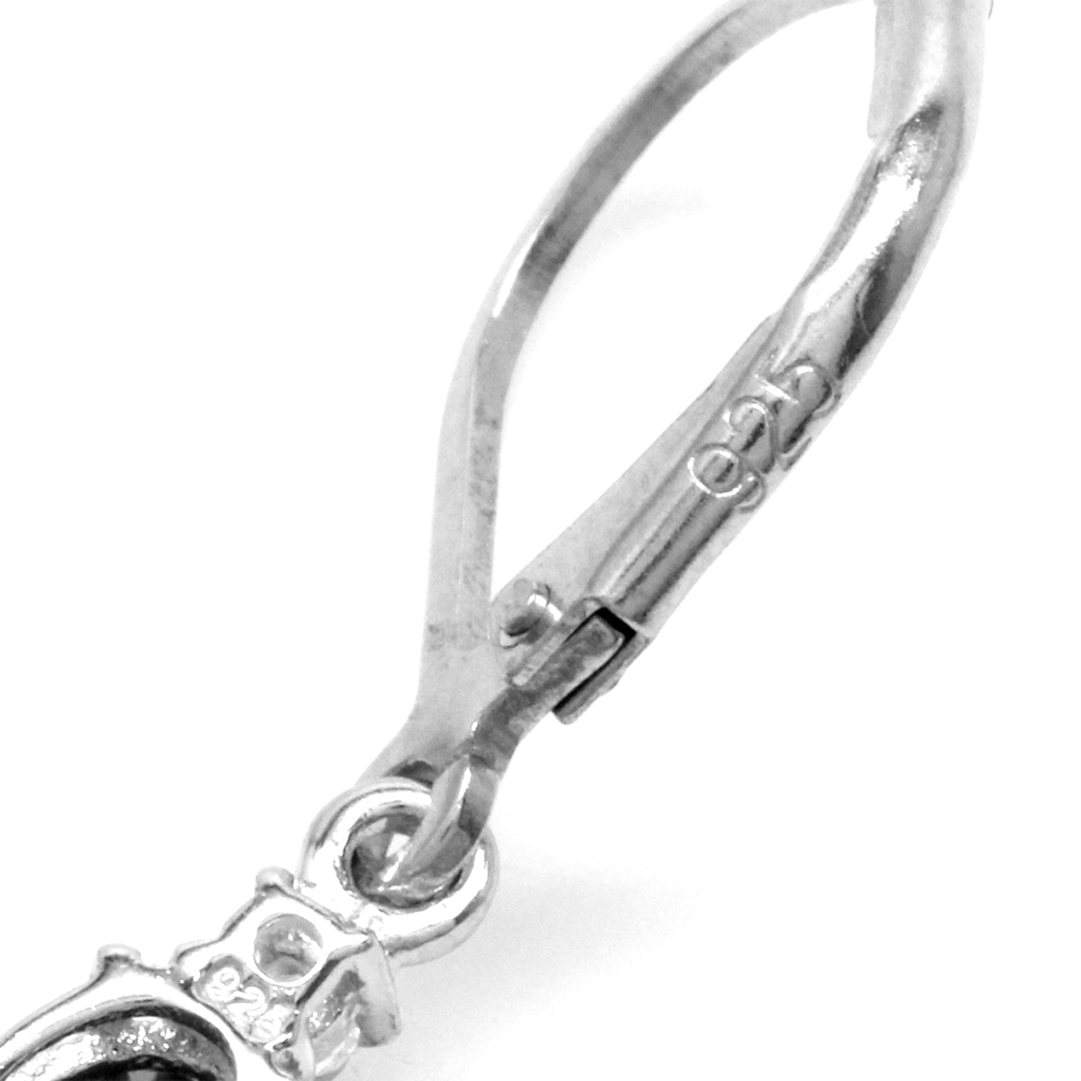 1.5ct. Natural Emerald Green Agate and White Topaz Gold Plated 925 Sterling Silver Leverback Earrings - Silvershake-store