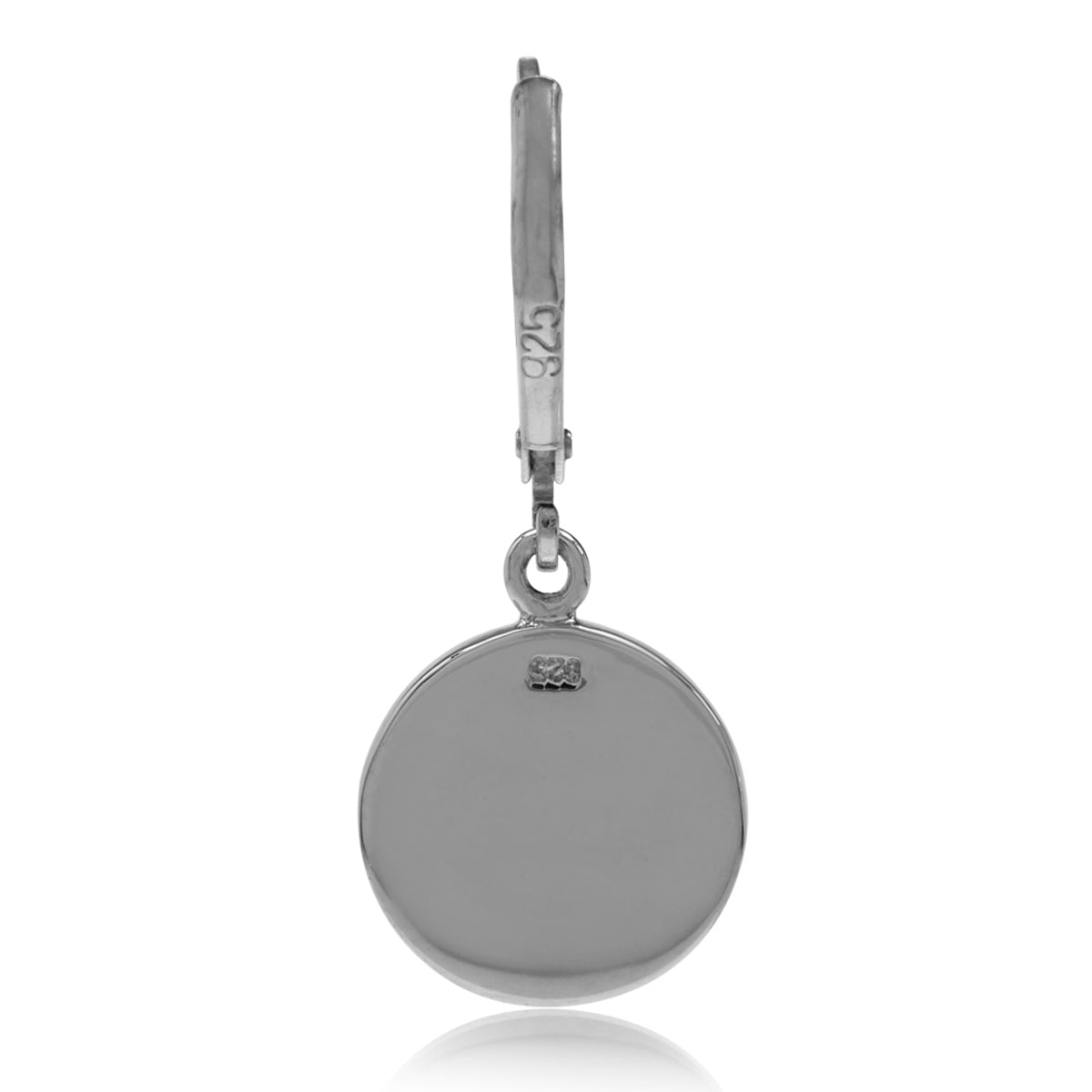 Silvershake Blue and White Enamel Gold Plated 925 Sterling Silver Evil Eye Leverback Dangle Earrings - Silvershake-store