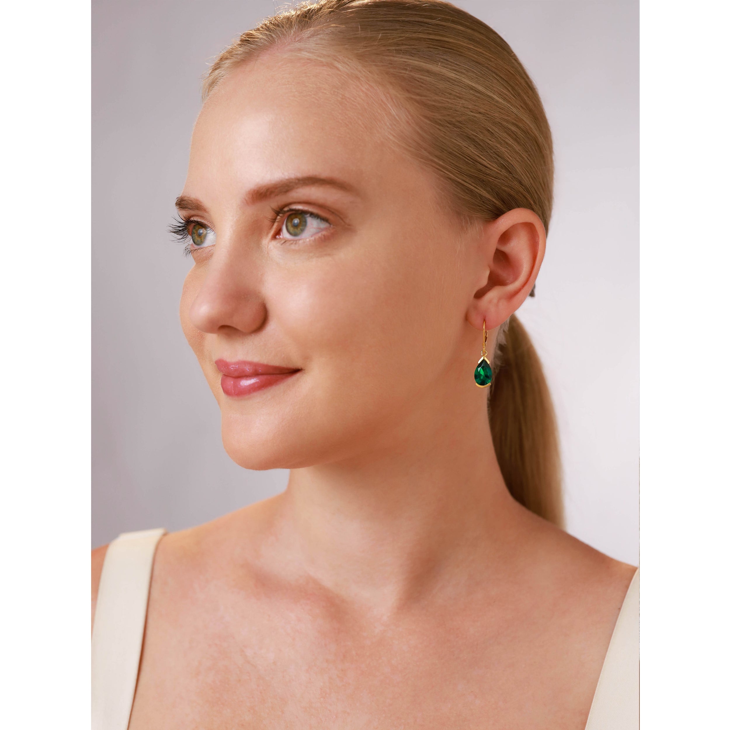 7.3ct. 12x8mm Pear Shape Mystic Fire Topaz 925 Sterling Silver Drop Leverback Earrings - Silvershake-store