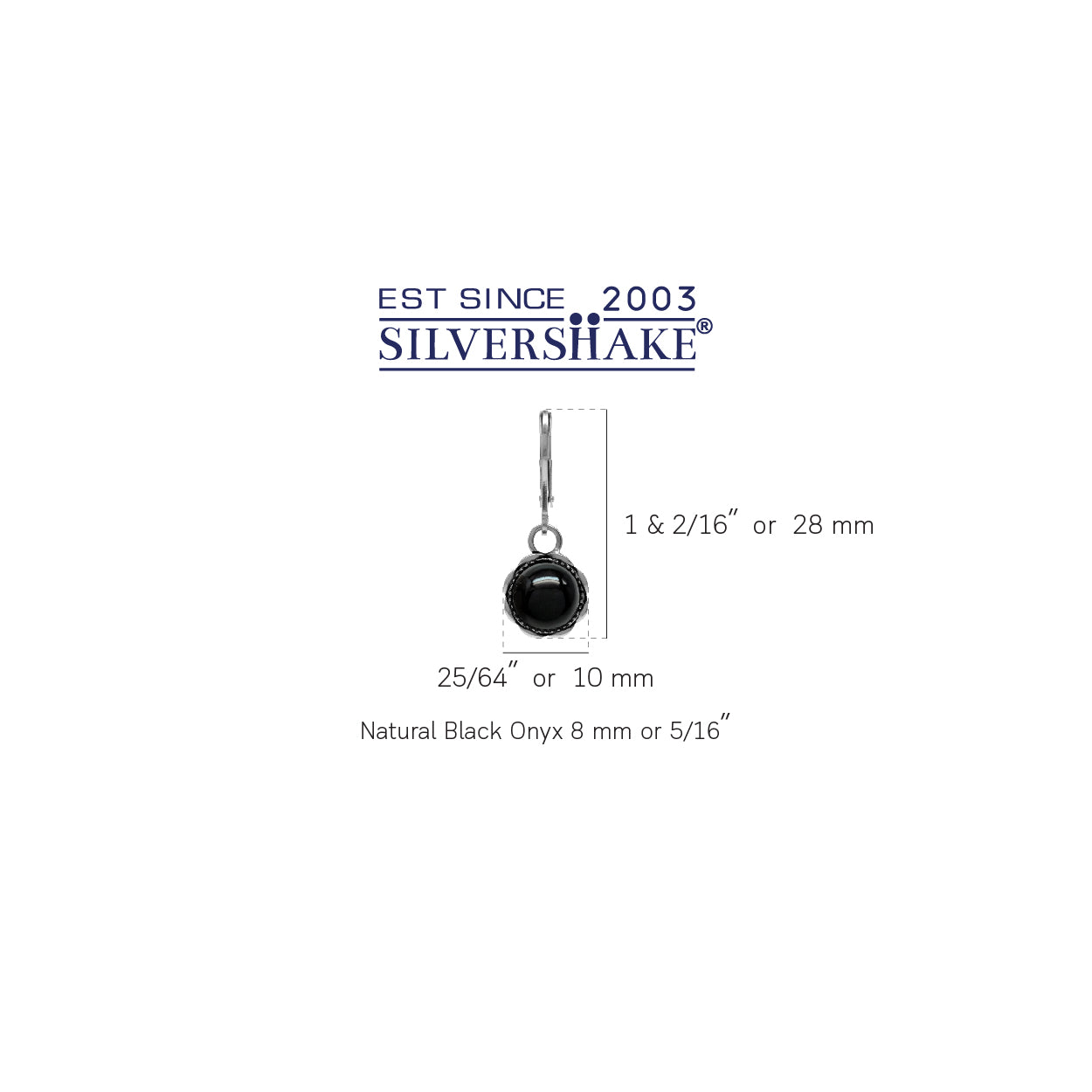 Created Black Onyx 925 Sterling Silver Filigree Leverback Dangle Earrings - Silvershake-store