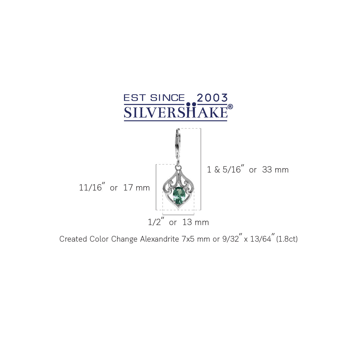 Simulated Color Change Alexandrite 925 Sterling Silver Victorian Style Leverback Dangle Earrings - Silvershake-store