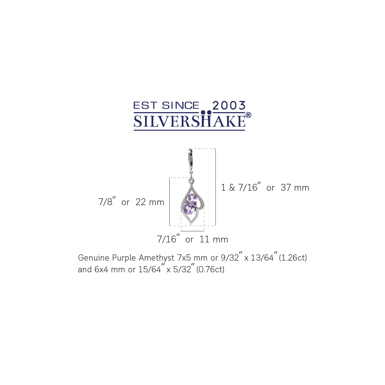 2.02ct. Natural Pear Shape Amethyst White Gold Plated 925 Sterling Silver Leverback Dangle Earrings - Silvershake-store