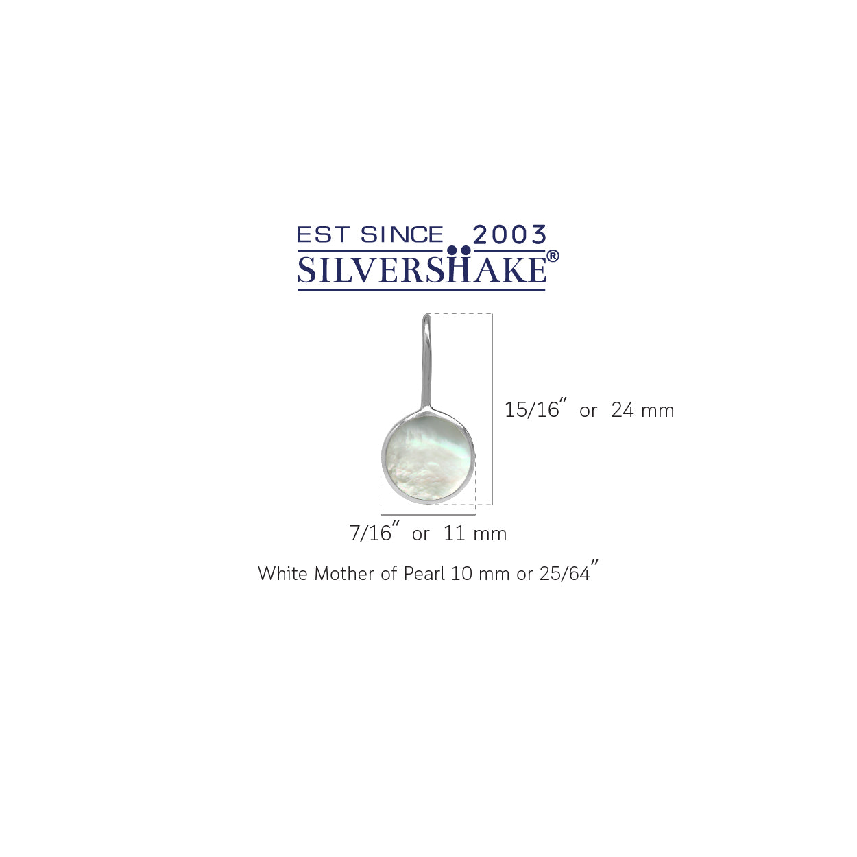 10mm Mother of Pearl White Gold Plated 925 Sterling Silver Leverback Earrings - Silvershake-store