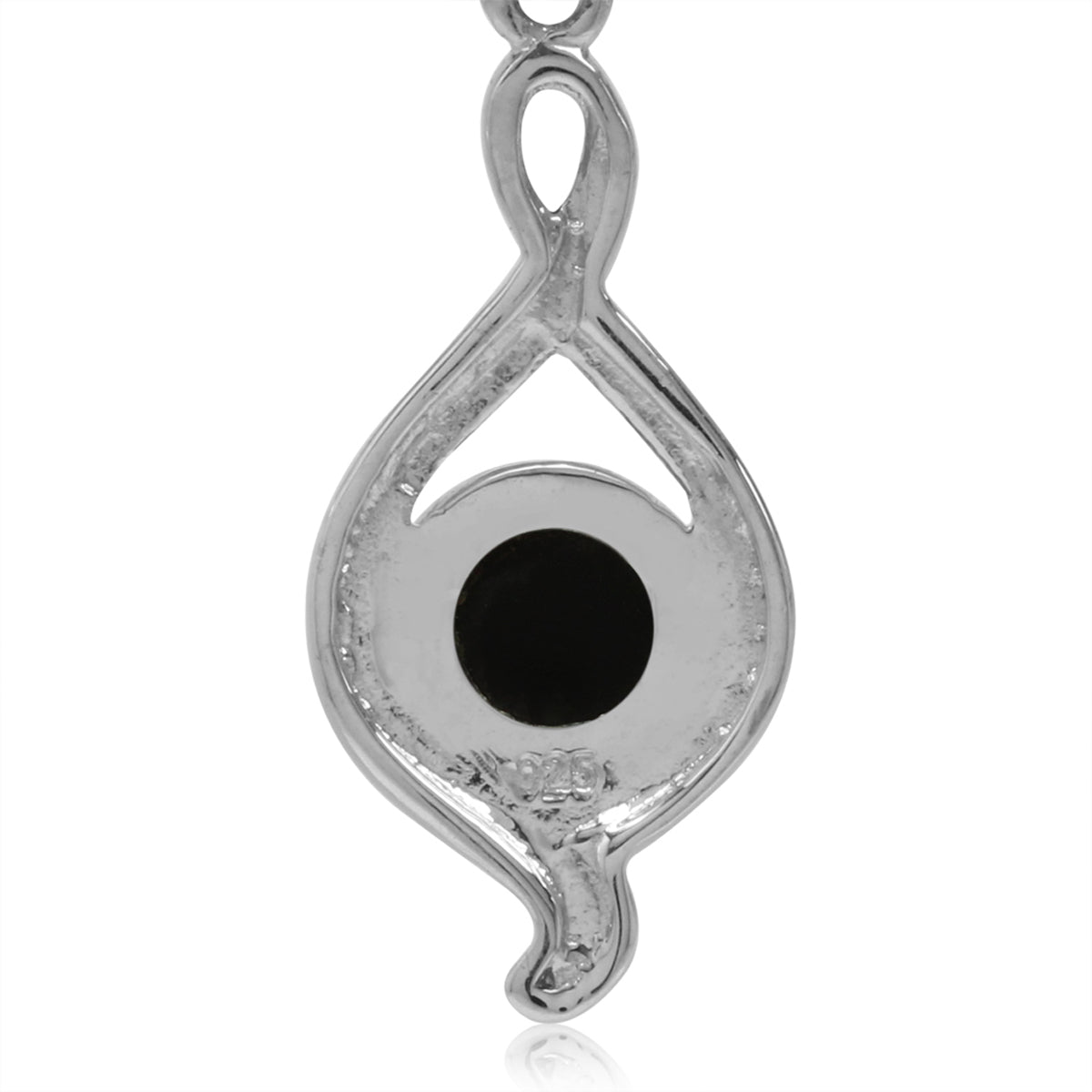 7mm Genuine Round Shape Black Onyx White Gold Plated 925 Sterling Silver Rope Leverback Earrings