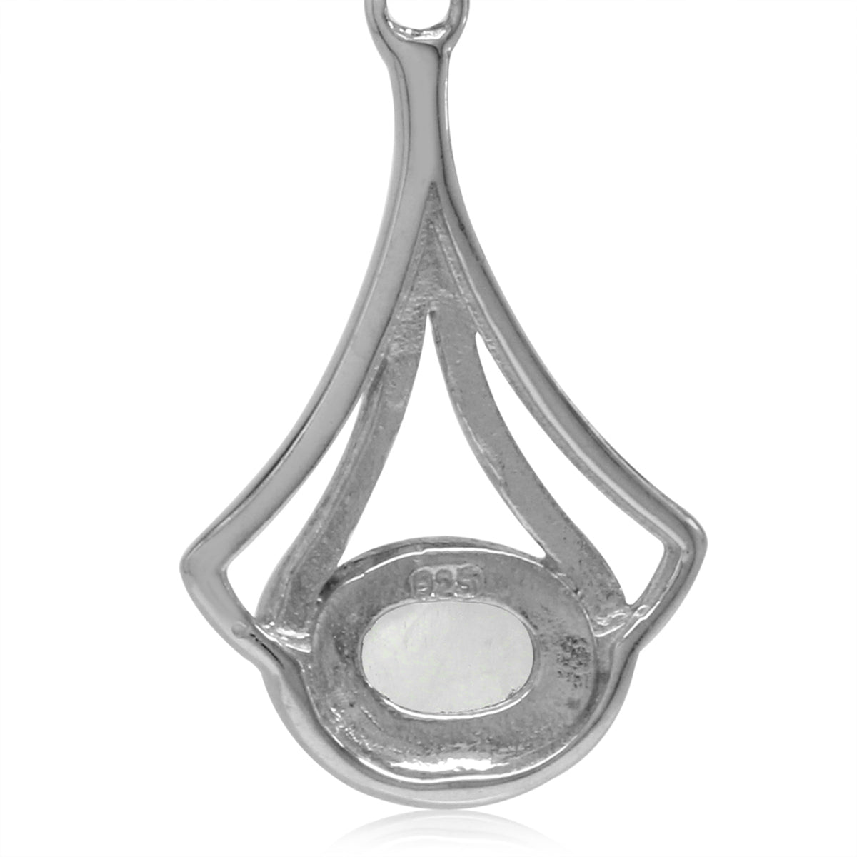 Natural Moonstone White Gold Plated 925 Sterling Silver Casual Drop Dangle Leverback Earrings