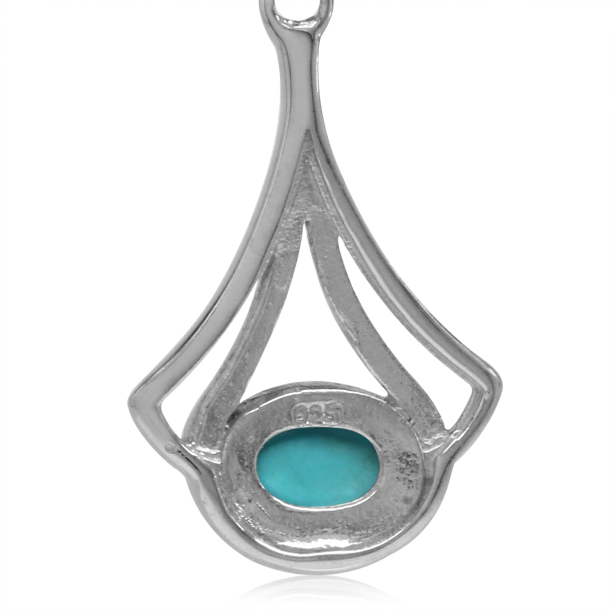 Genuine Arizona American Turquoise White Gold Plated 925 Sterling Silver Casual Drop Leverback Earrings