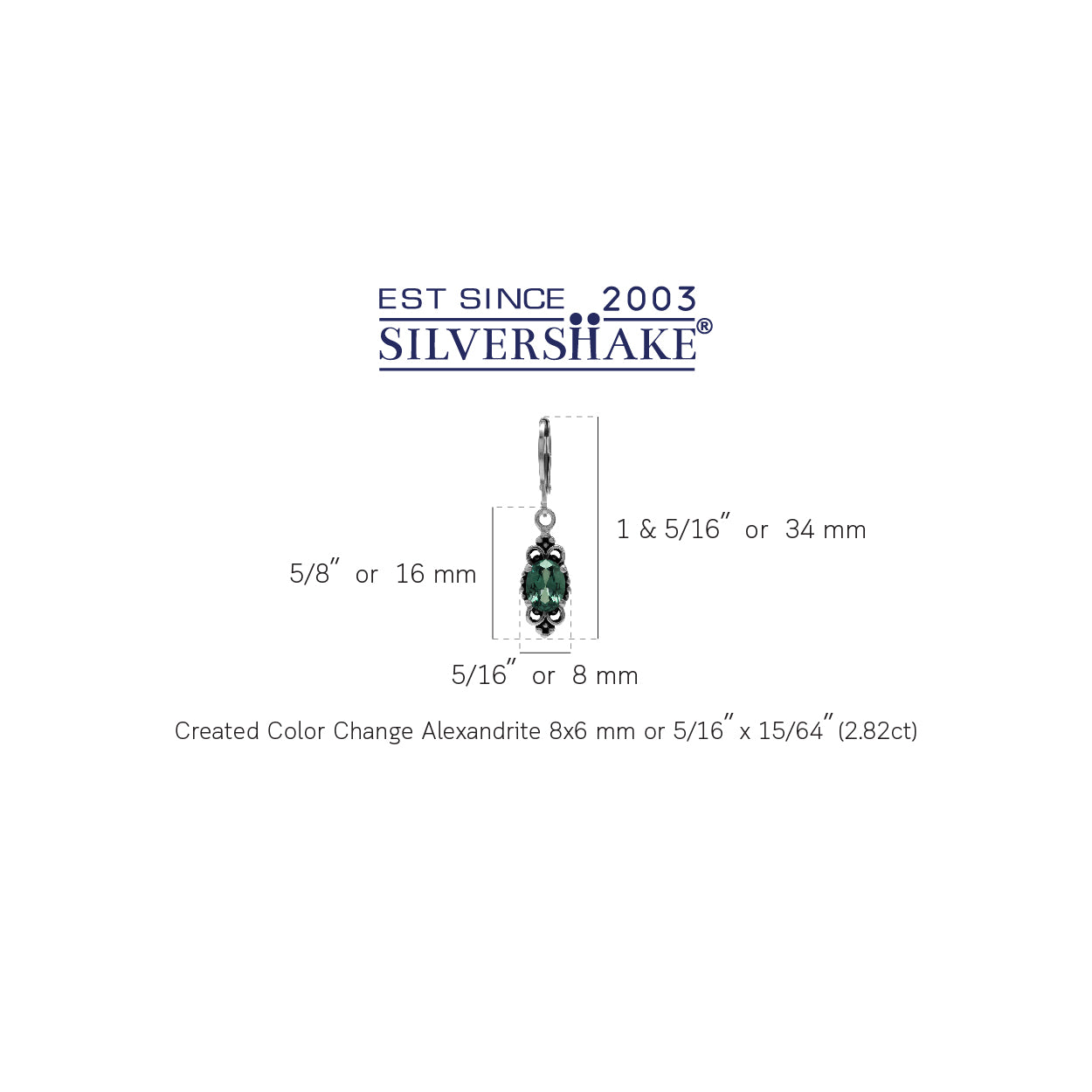 Created Color Change Alexandrite 925 Sterling Silver Balinese Style Leverback Dangle Earrings - Silvershake-store
