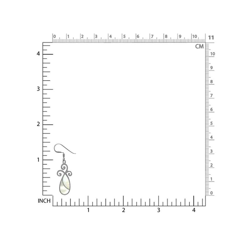 White Mother Of Pearl Inlay 925 Sterling Silver Swirl Drop Dangle Hook Earrings Jewelry for Women - Silvershake-store