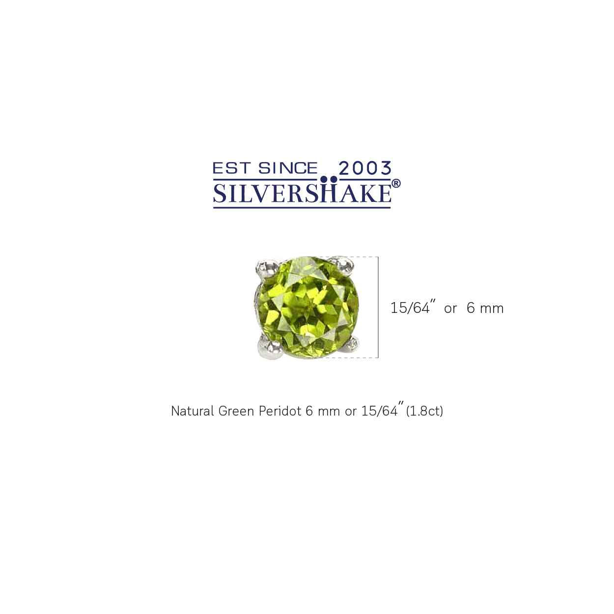 1.8ct. Natural Peridot 925 Sterling Silver Stud Earrings