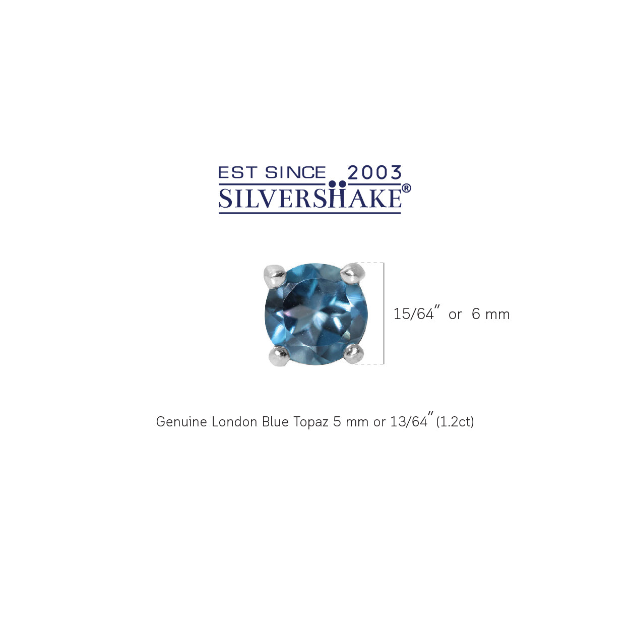1.2ct. Petite Genuine London Blue Topaz 925 Sterling Silver Stud Earrings