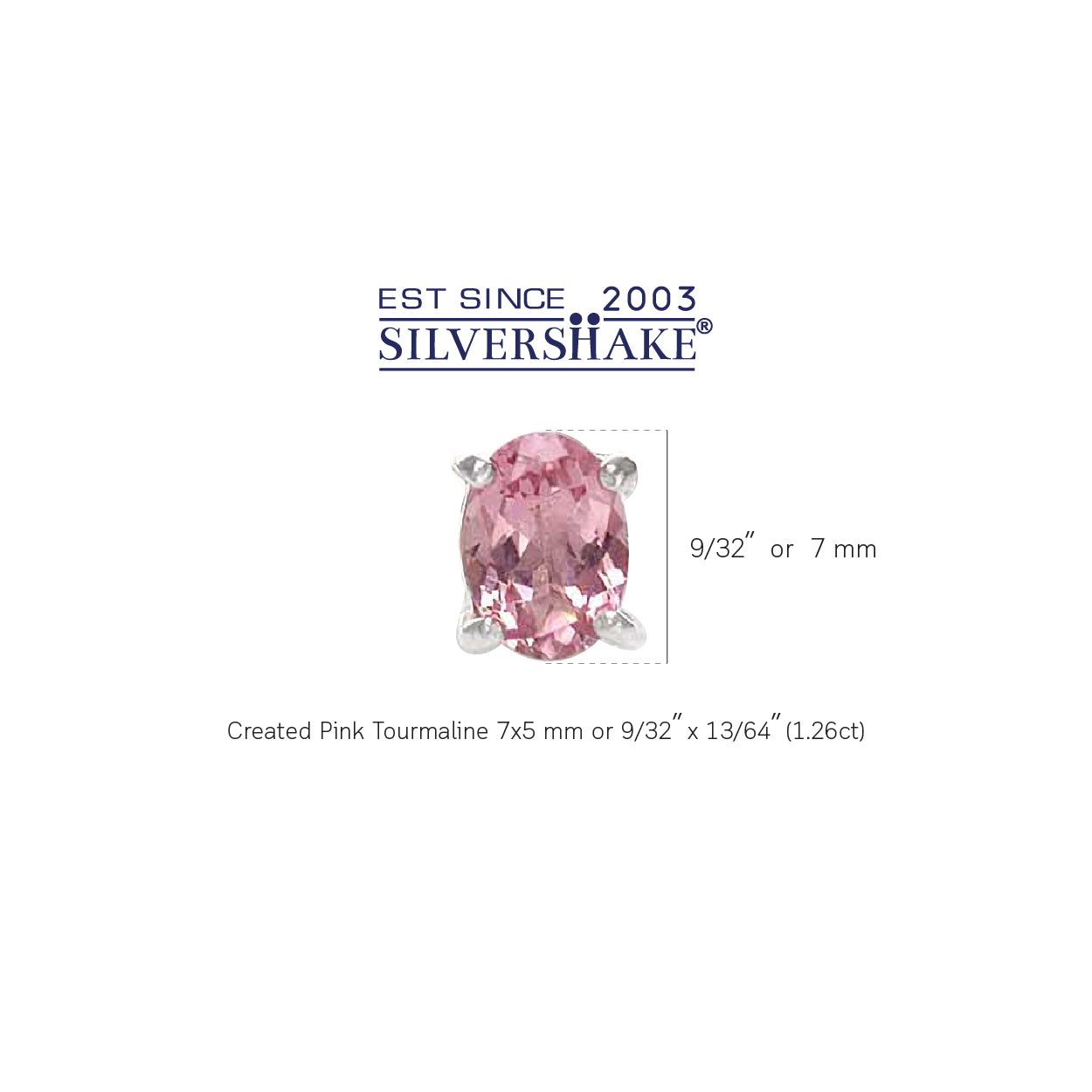 1.26ct. Natural Pink Tourmaline 925 Sterling Silver Stud Earrings