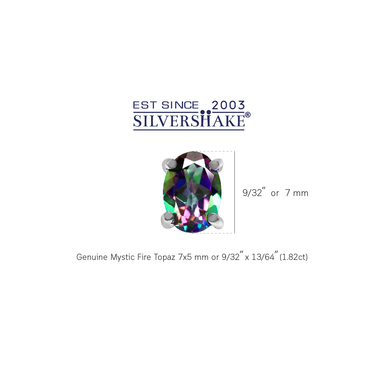 1.82ct. Oval Shape Mystic Fire Topaz 925 Sterling Silver Stud Earrings - Silvershake-store