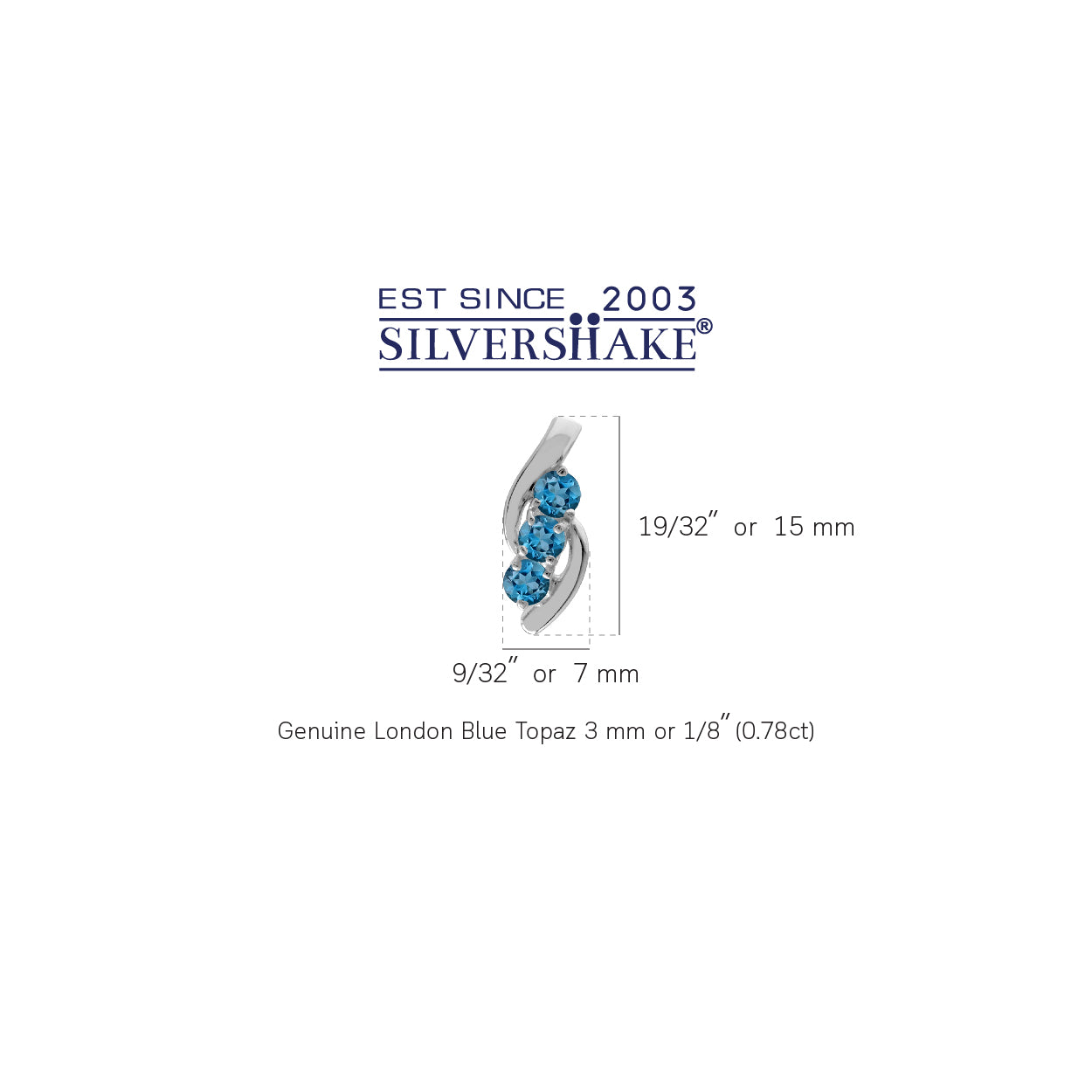3 Stone Genuine Tanzanite White Gold Plated 925 Sterling Silver Stud Earrings - Silvershake-store