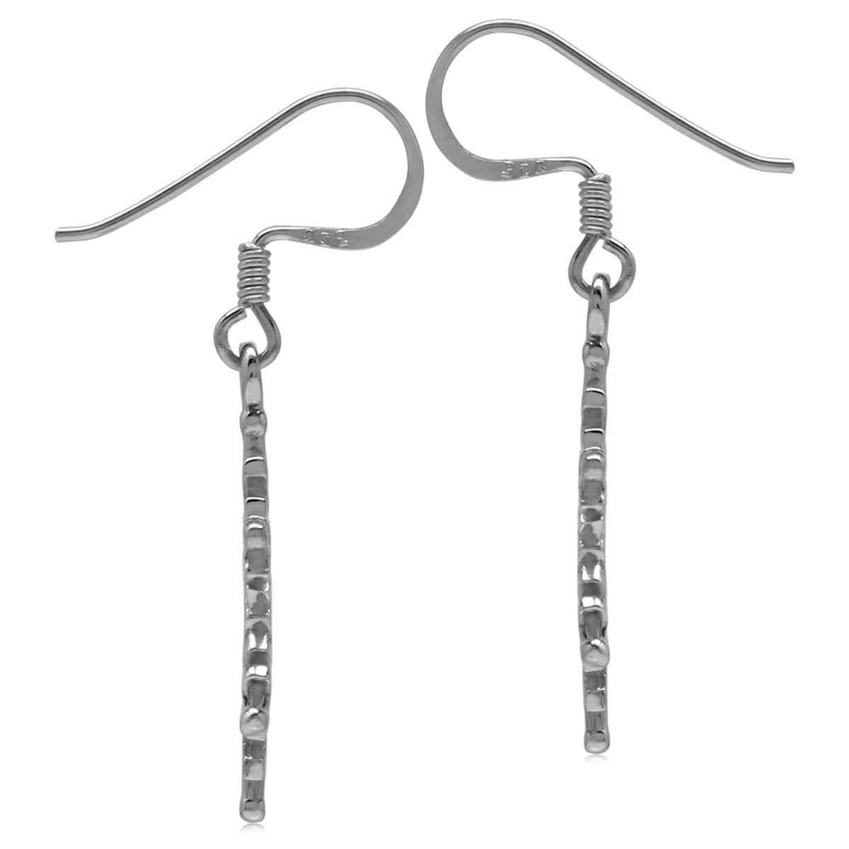 18mmx16mm 925 Sterling Silver Snowflake Dangle Hook Earrings