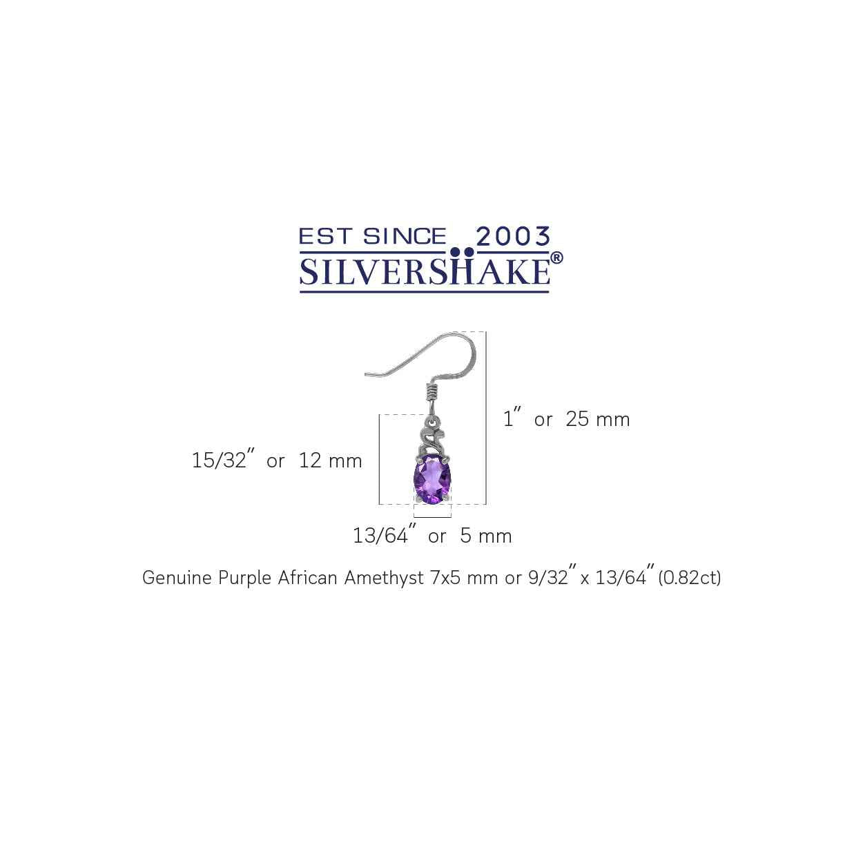 Petite Oval Shape 7x5mm Genuine African Amethyst 925 Sterling Silver Victorian Style Dangle Earrings