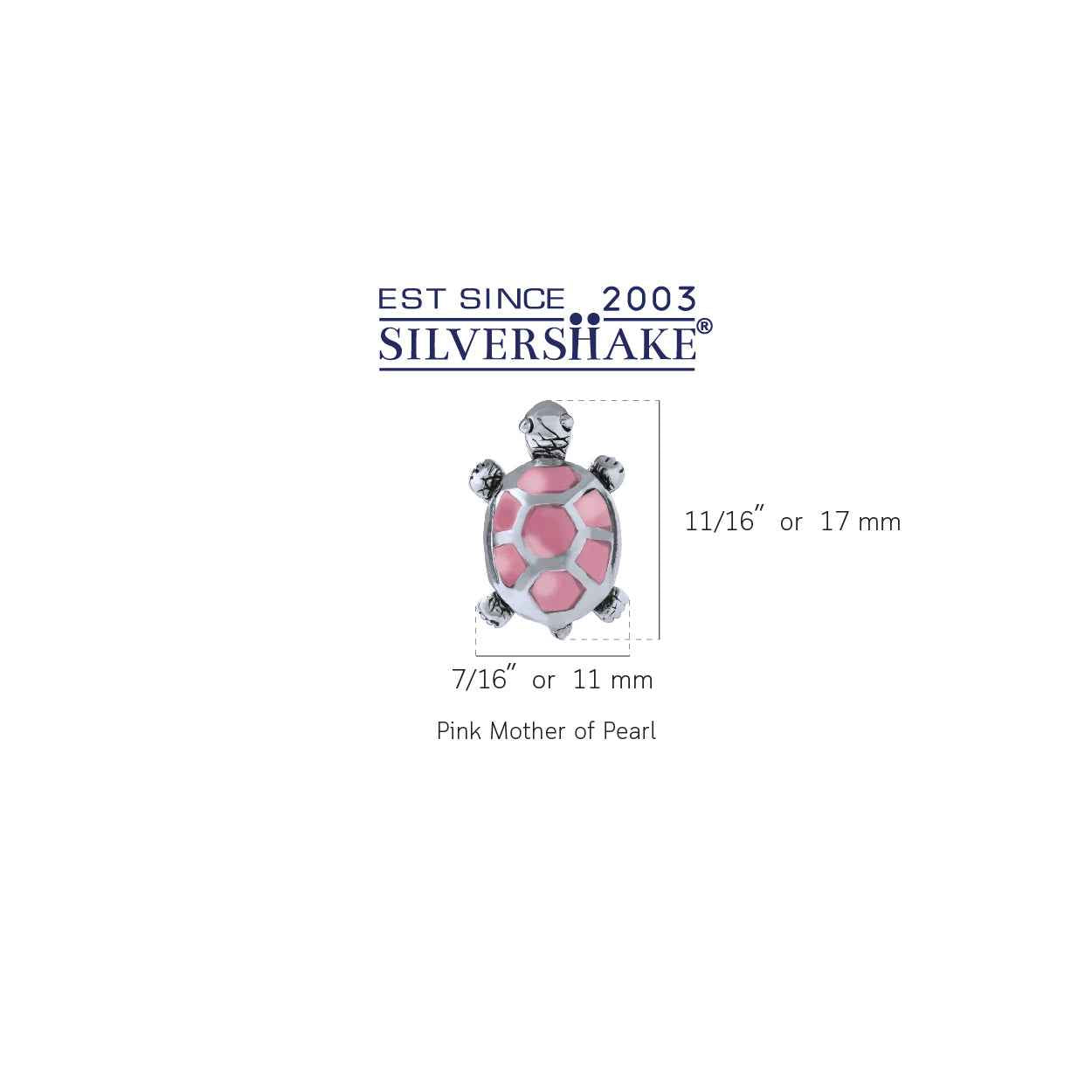 Pink Mother of Pearl 925 Sterling Silver Turtle Post Earrings