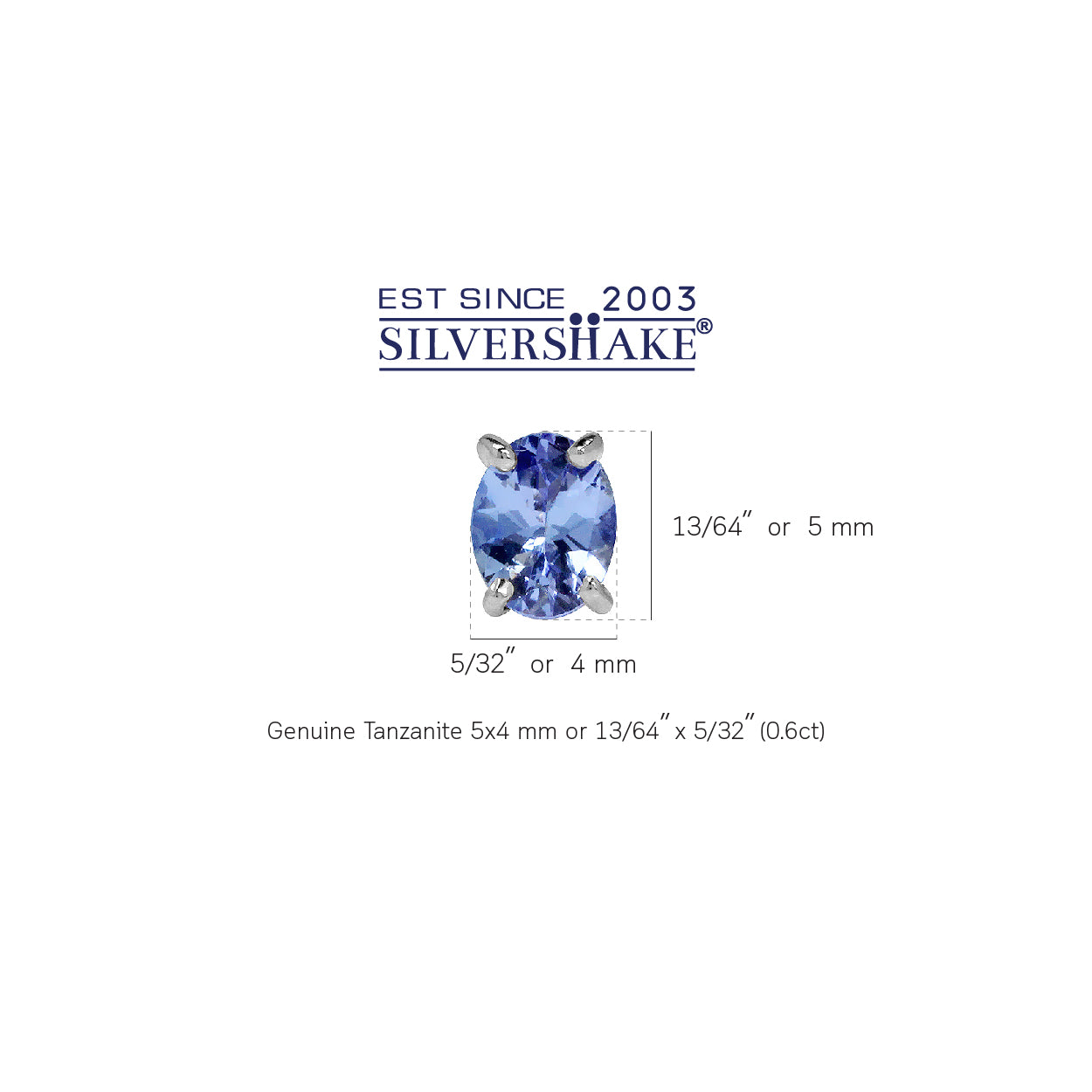 5X4mm Petite Genuine Oval Shape Tanzanite 925 Sterling Silver Stud Earrings silvershake