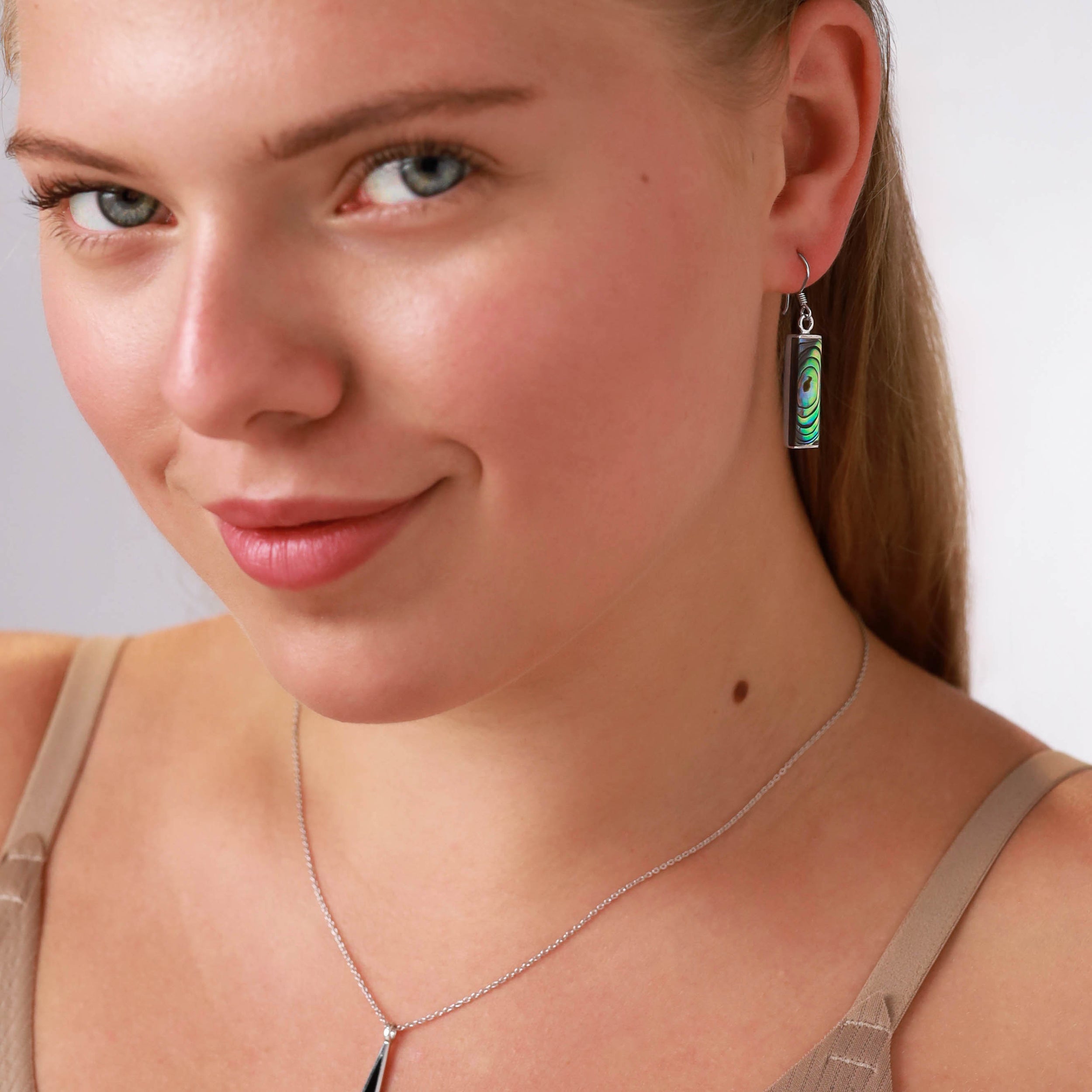 Long Black Created Onyx White Gold Plated 925 Sterling Silver Dangle Hook Earrings - Silvershake-store