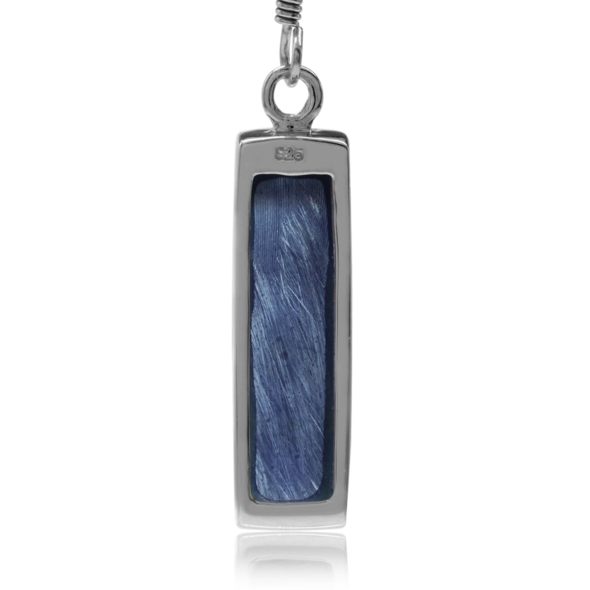 Long Created Blue Lapis White Gold Plated 925 Sterling Silver Dangle Hook Earrings - Silvershake-store