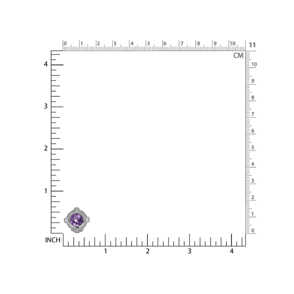 3.4ct. Genuine Round Shape Amethyst Gold Plated 925 Sterling Silver Omega Clip Post Earrings