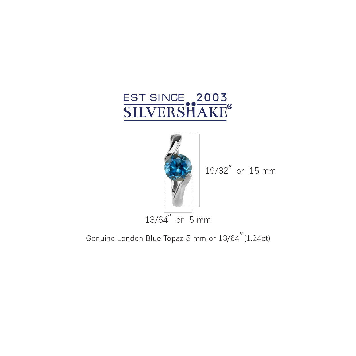 1.24ct. 5mm Genuine London Blue Topaz White Gold Plated 925 Sterling Silver Huggie Hoop Earrings - Silvershake-store