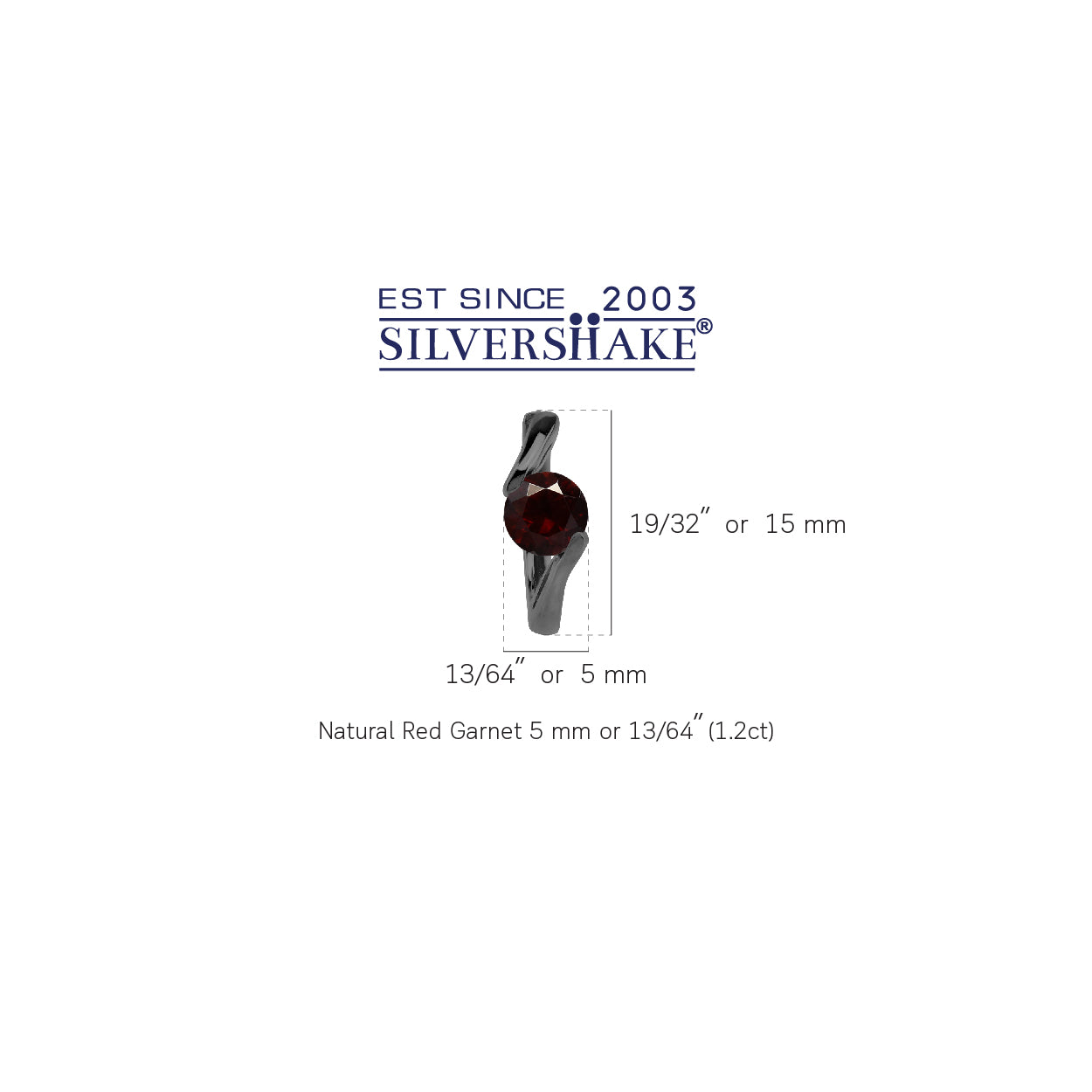 1.2ct. 5mm Natural Round Shape Garnet Black Rhodium Plated 925 Sterling Silver Huggie Hoop Earrings