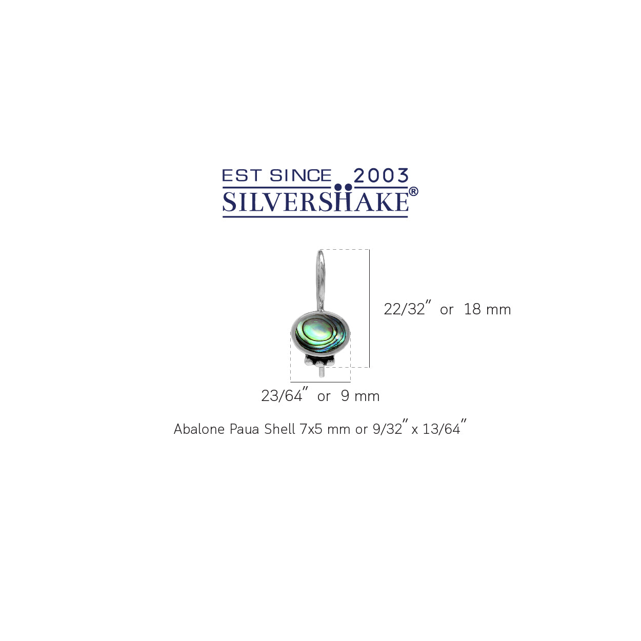Oval Shape Abalone Paua Shell Inlay 925 Sterling Silver Hook Closure Earrings - Silvershake-store