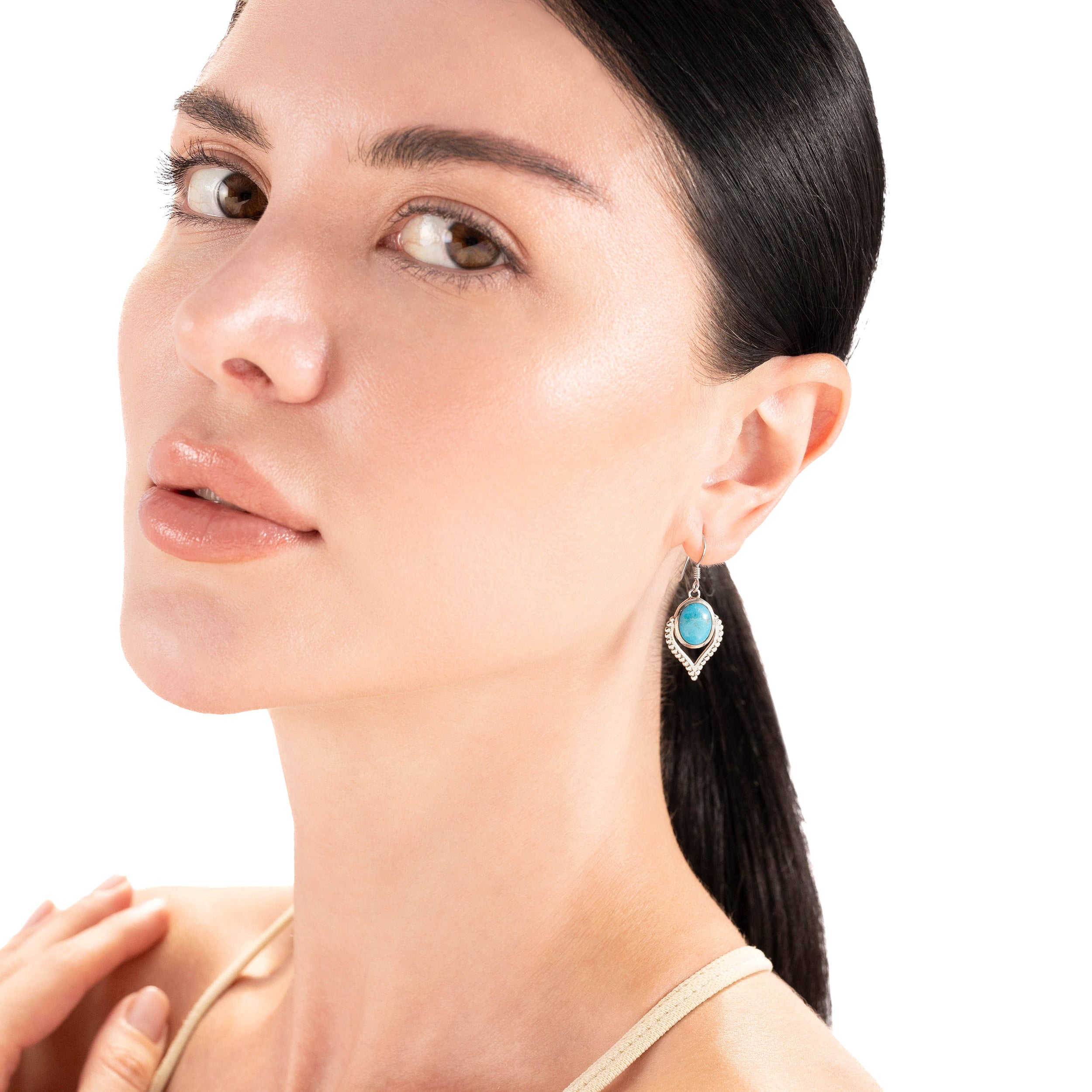 Bohemian Inspired Natural Black Onyx Gem 925 Sterling Silver Dangle Drop Earrings silvershake