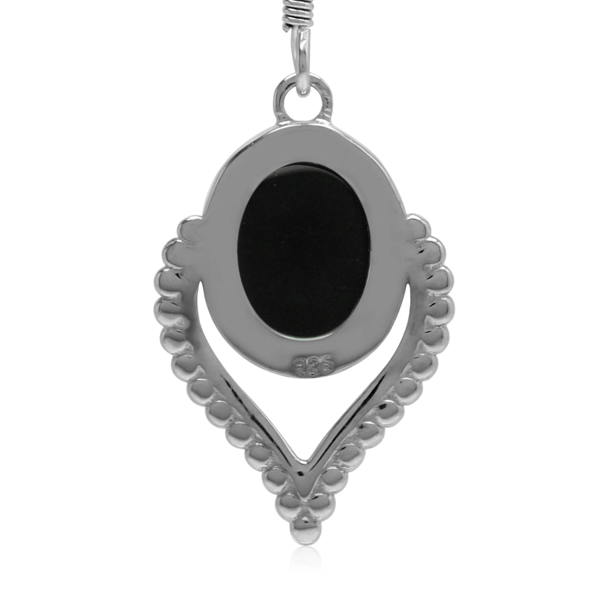 Bohemian Inspired Natural Black Onyx Gem 925 Sterling Silver Dangle Drop Earrings silvershake