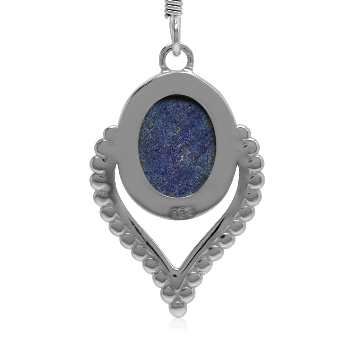 Bohemian Inspired Natural Blue Lapis Lazuli Gem 925 Sterling Silver Dangle Drop Earrings silvershake