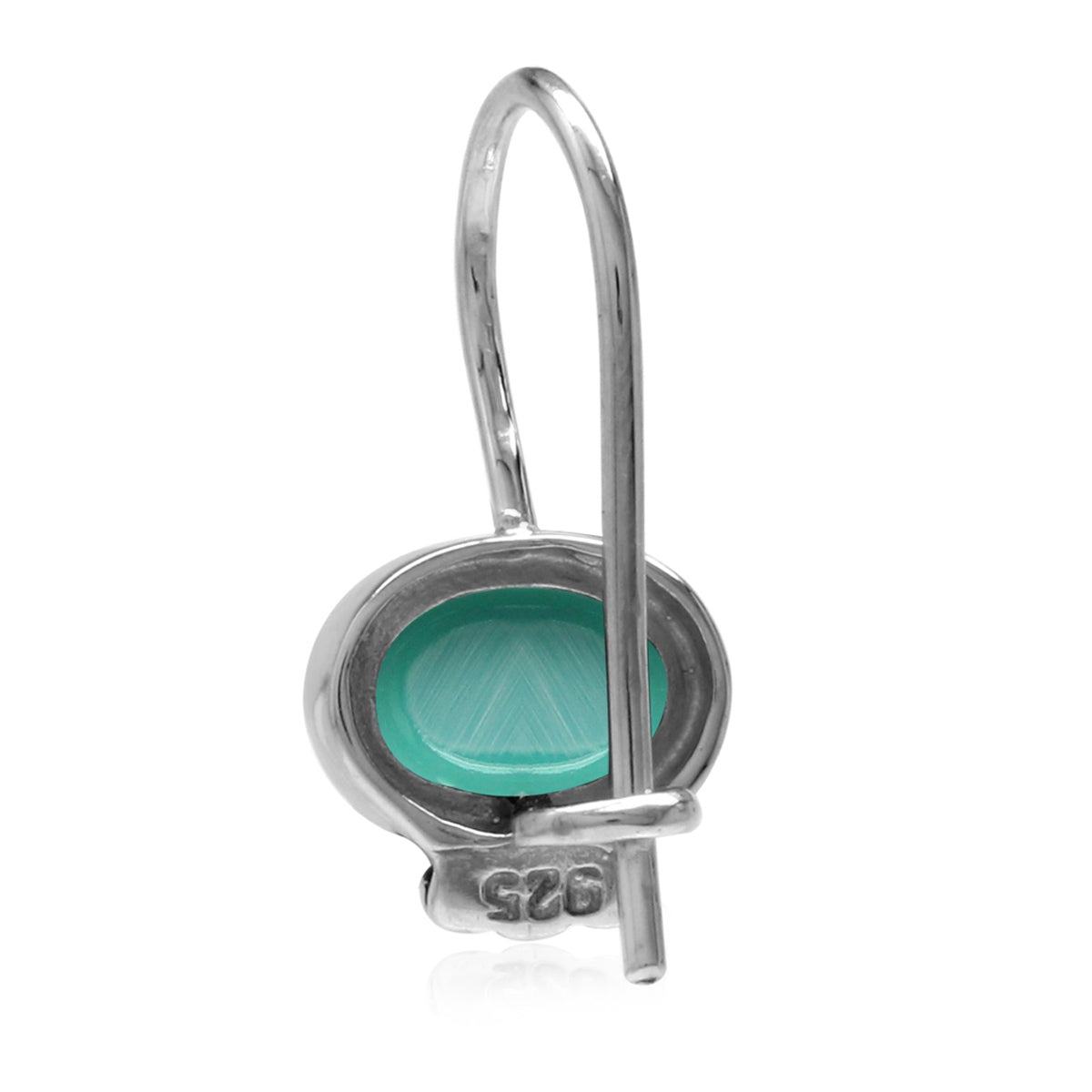 Created Green Turquoise Inlay 925 Sterling Silver Hook Closure Earrings Jewelry for Women and - Silvershake-store