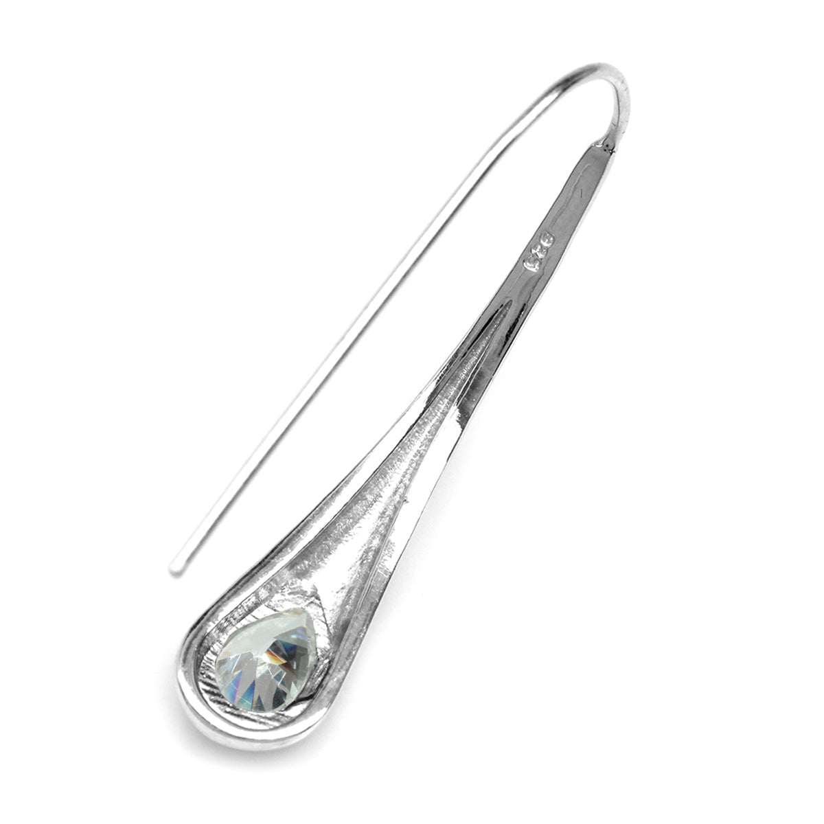 2ct. White CZ Gold Plated 925 Sterling Silver Modern Style Hook Earrings - Silvershake-store