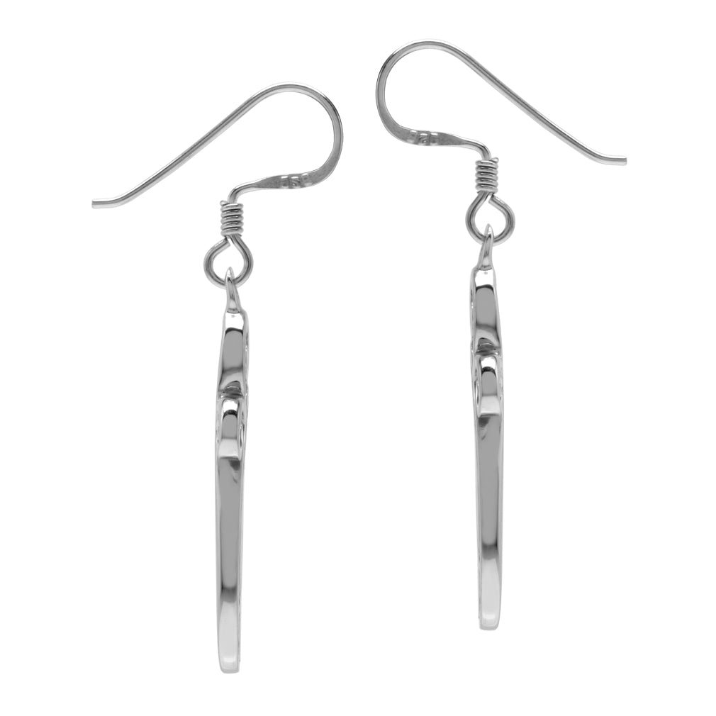 Natural Black Onyx Inlay 925 Sterling Silver Swirl Drop Dangle Hook Earrings Jewelry for Women - Silvershake-store