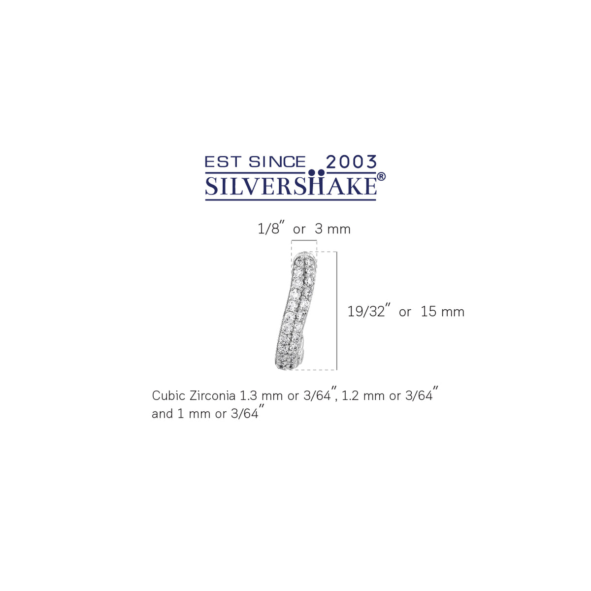 White CZ 925 Sterling Silver Minimalist Journey Trendy Cuved 0.6 Inch J Hoop Stud Post Earrings silvershake