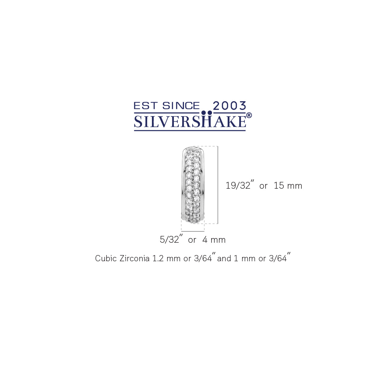 White Cubic Zirconia 925 Sterling Silver Minimalist Journey Trendy 0.6" J Hoop Stud Post Earrings silvershake