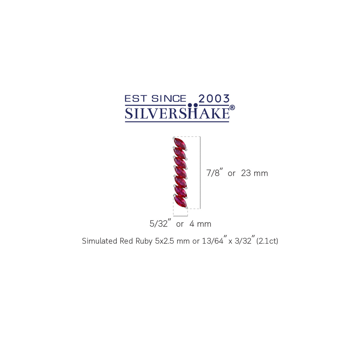 Simulated Red Ruby 925 Sterling Silver Minimalist Long Journey Vertical Bar Fashion Post Earrings silvershake