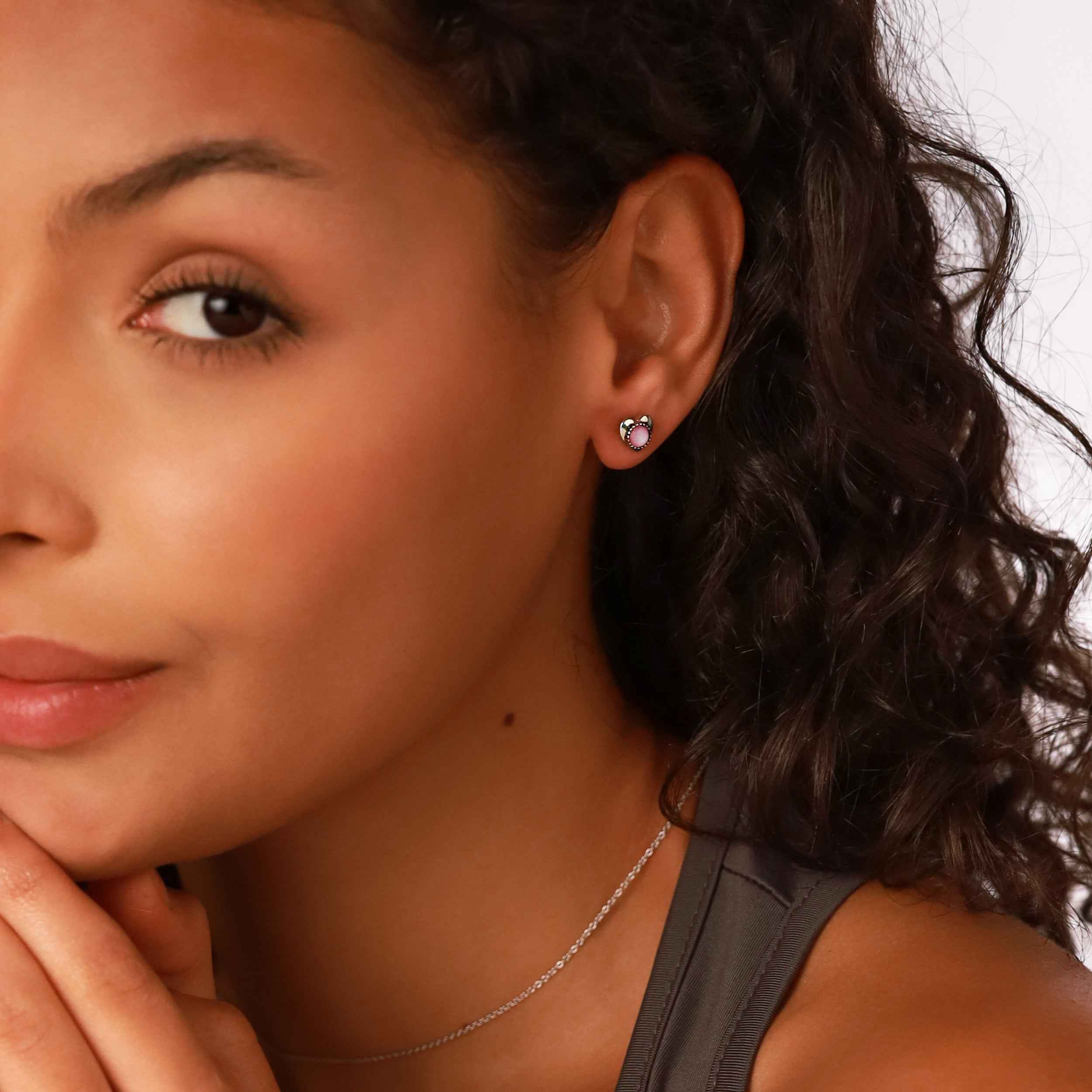 3-Pair Petite Mother Of Pearl, Created Turquoise & Onyx 925 Sterling Silver Stud Earrings Set