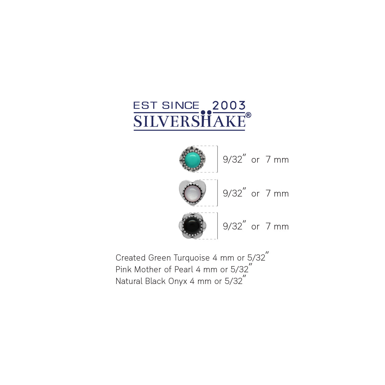 3-Pair Petite Mother Of Pearl, Created Turquoise & Onyx 925 Sterling Silver Stud Earrings Set
