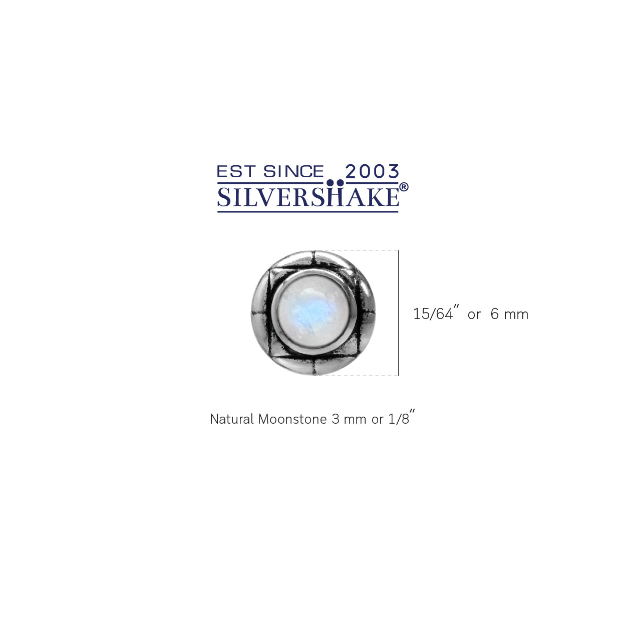 3mm Extra Petite Natural Round Shape Moonstone 925 Sterling Silver Stud Earrings