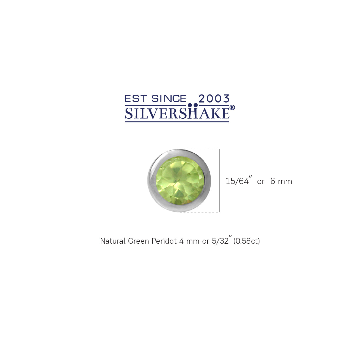 4mm Petite Natural Round Shape Peridot White Gold Plated 925 Sterling Silver Bezel Set Stud Earrings - Silvershake-store