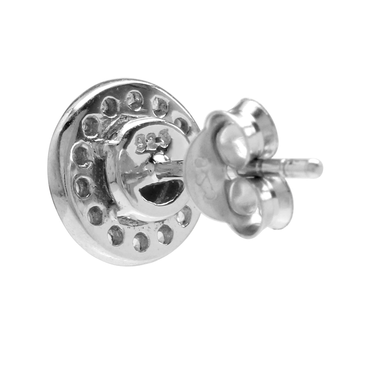 5MM Genuine Tanzanite & White CZ Gold Plated 925 Sterling Silver Halo Stud Earrings