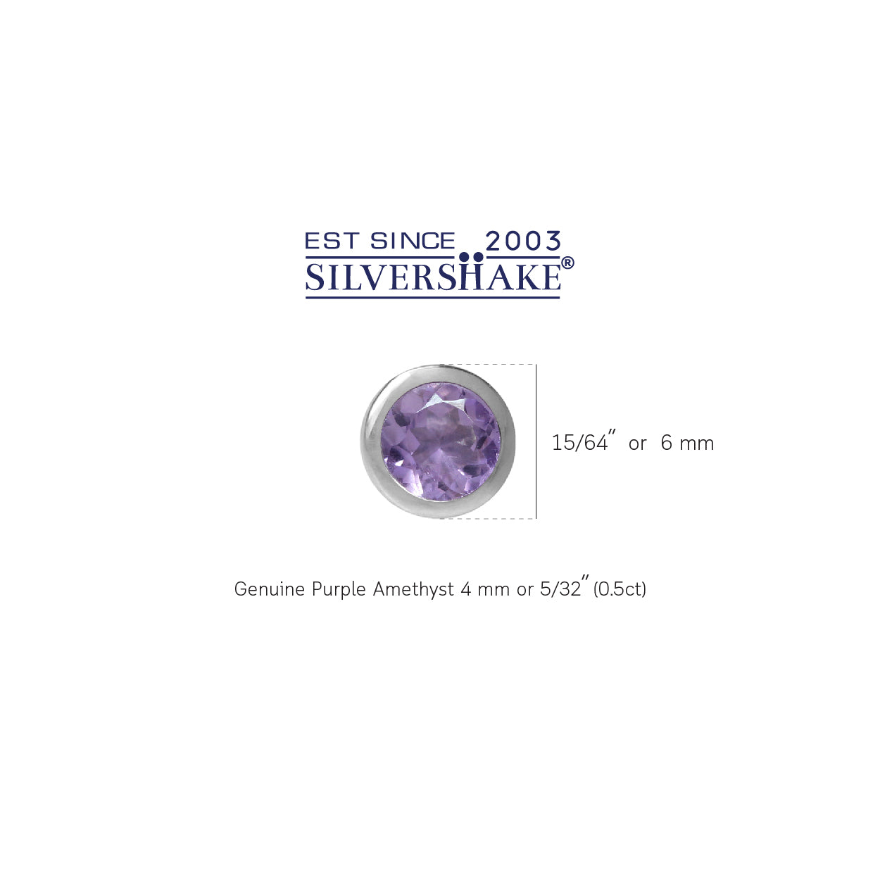 4mm Petite Natural Round Shape Amethyst Gold Plated 925 Sterling Silver Bezel Set Stud Earrings - Silvershake-store