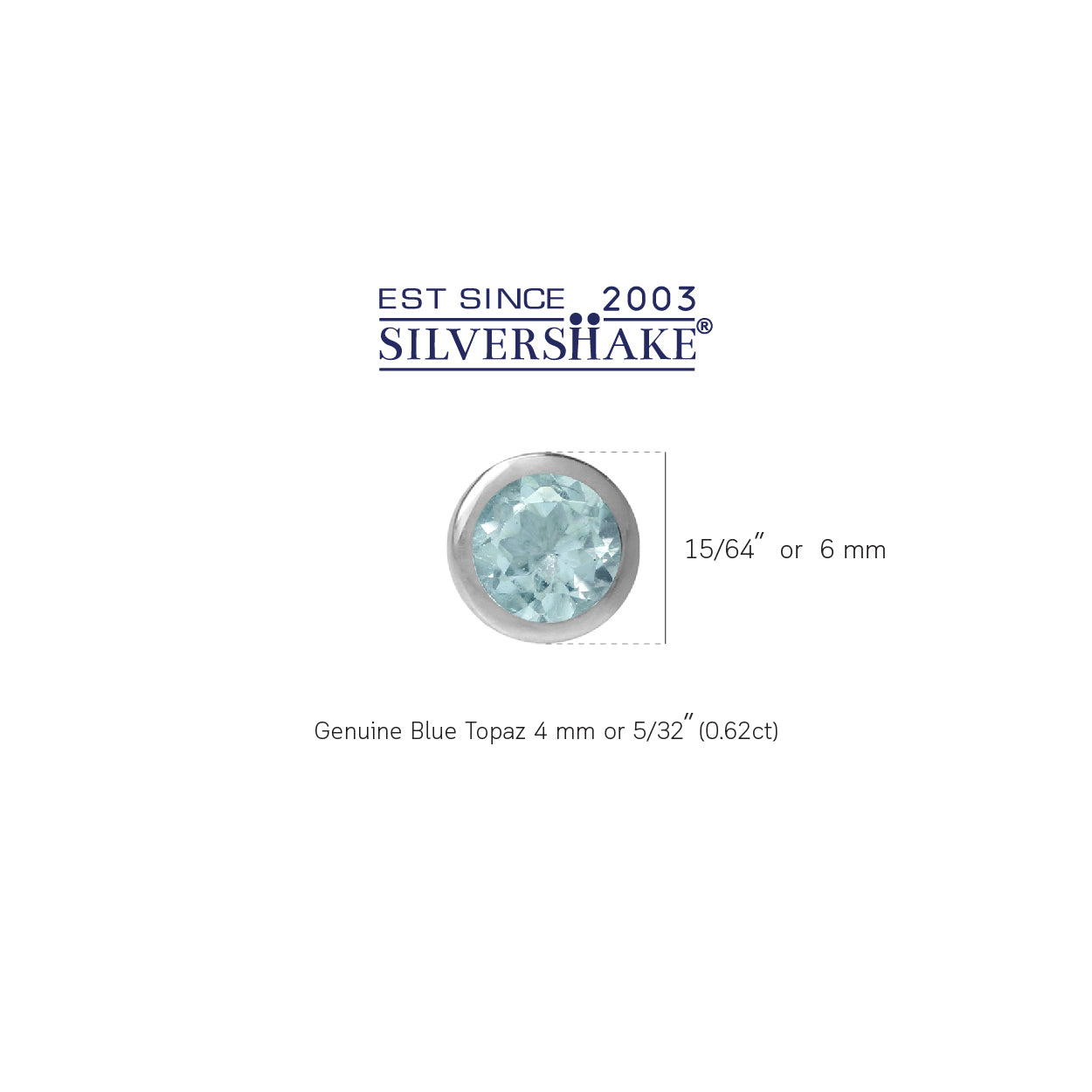4mm Petite Genuine Round Shape Blue Topaz Gold Plated 925 Sterling Silver Bezel Set Stud Earrings - Silvershake-store